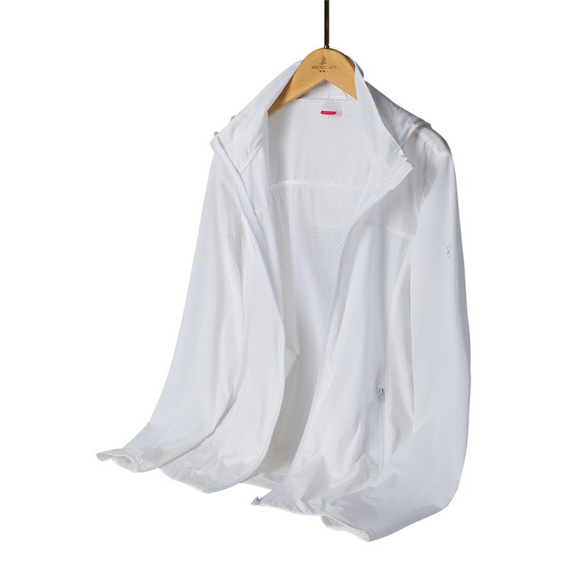 Uniszex nylon napvédő kabát, kapucnival, légáteresztő, UV50+, gyorsan száradó