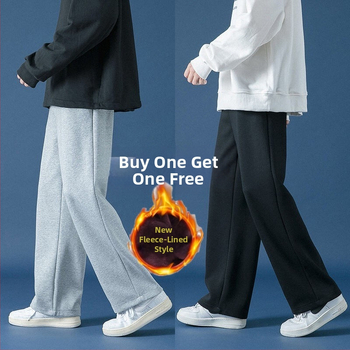 Meeste püksid, vaba lõige, puuvill, 2024 kevad, moodne lihtne stiil