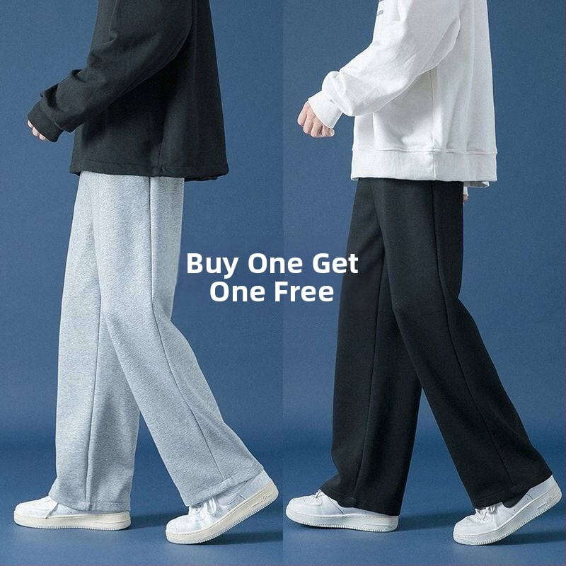 Meeste püksid, vaba lõige, puuvill, 2024 kevad, moodne lihtne stiil