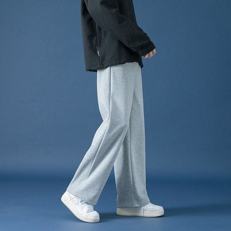 Meeste püksid, vaba lõige, puuvill, 2024 kevad, moodne lihtne stiil