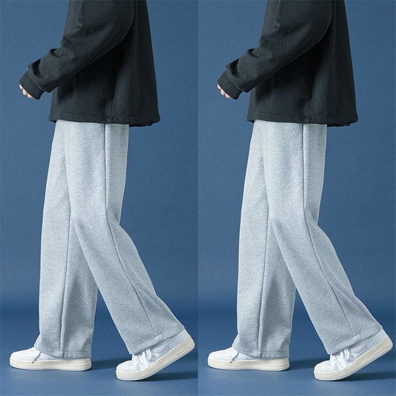 Meeste püksid, vaba lõige, puuvill, 2024 kevad, moodne lihtne stiil