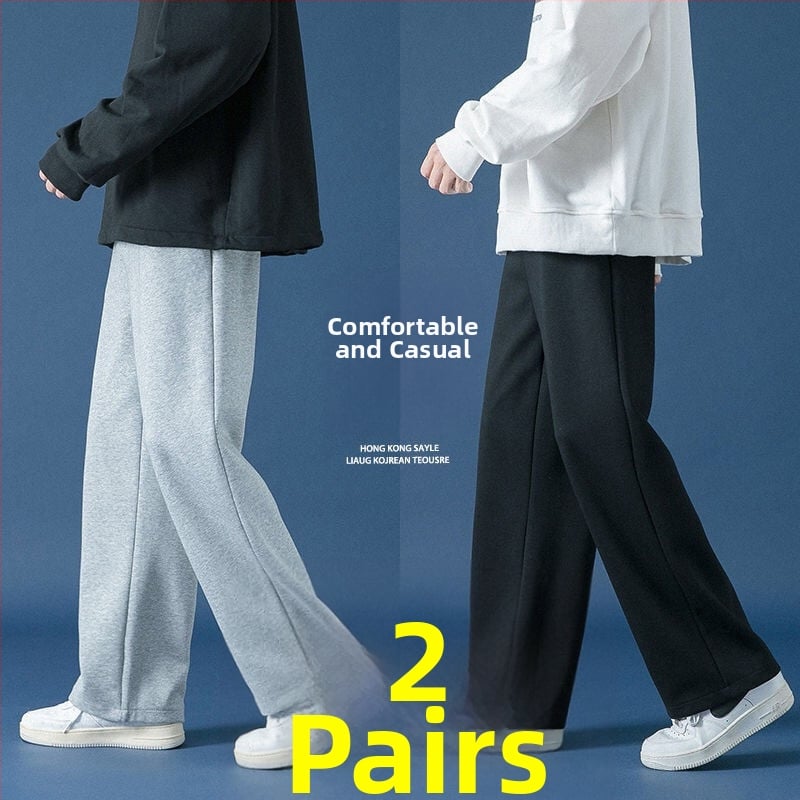 Meeste püksid, vaba lõige, puuvill, 2024 kevad, moodne lihtne stiil