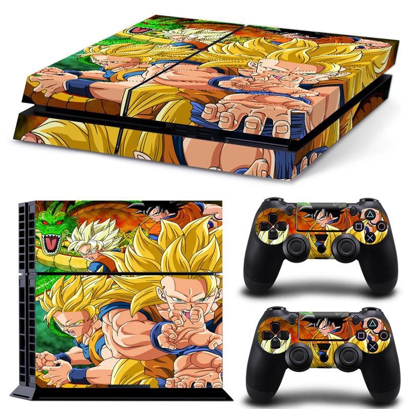 PS4 aizsargfolija vecajiem modeļiem (tipi 10/11/12) ar Dragon Ball korpusa uzlīmi, matēta plēve, apstrādes veids: cits