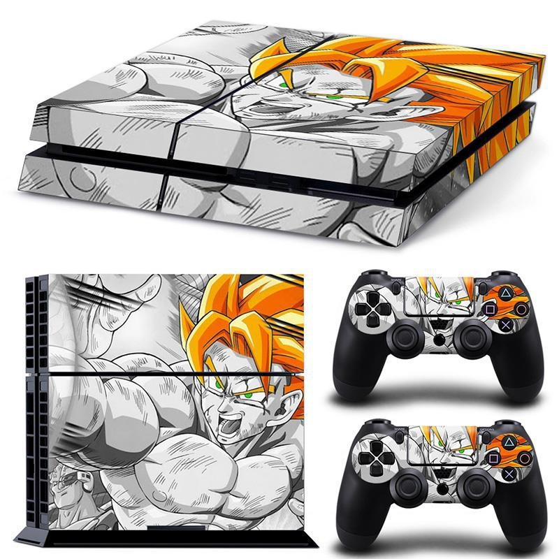 PS4 aizsargfolija vecajiem modeļiem (tipi 10/11/12) ar Dragon Ball korpusa uzlīmi, matēta plēve, apstrādes veids: cits