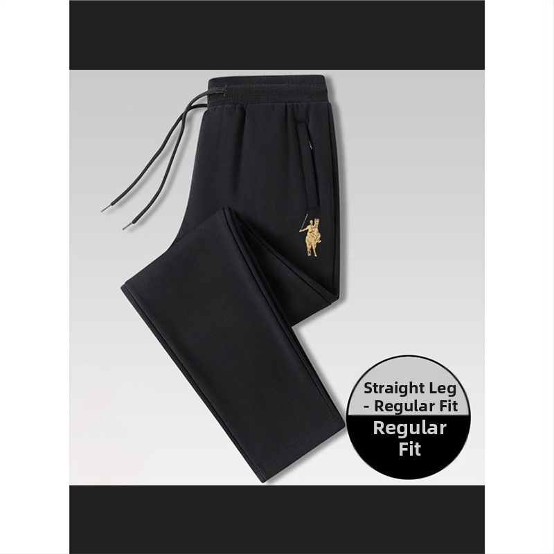 Férfi sportos nadrág egyenes szabású, 95% pamut, középmagas derék, zárható kötőszalag