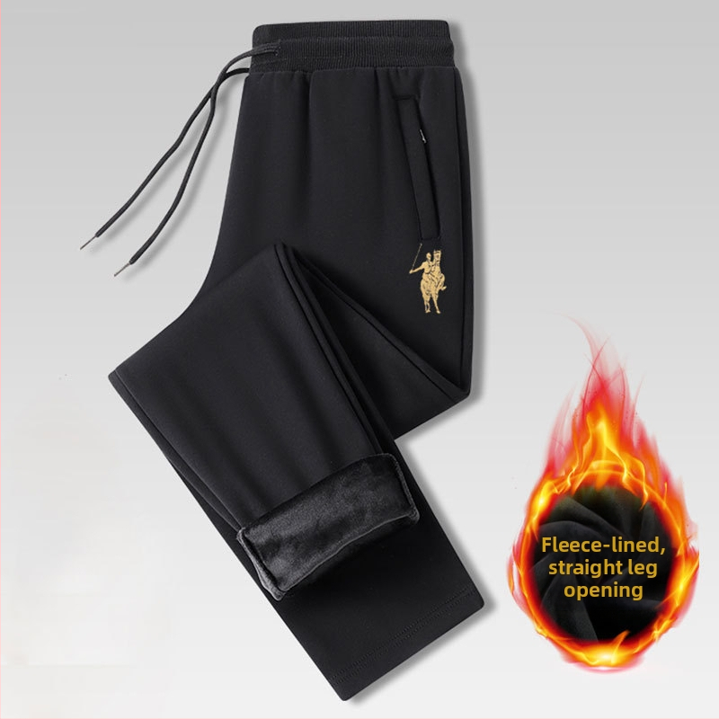 Férfi sportos nadrág egyenes szabású, 95% pamut, középmagas derék, zárható kötőszalag