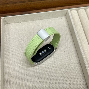 Λουρί ρολογιού από γνήσιο δέρμα με μαγνητικό κούμπωμα – συμβατό με Xiaomi Mi Band 9 και Xiaomi 10/8/NFC ρολόγια, μόδα Forest Wolf