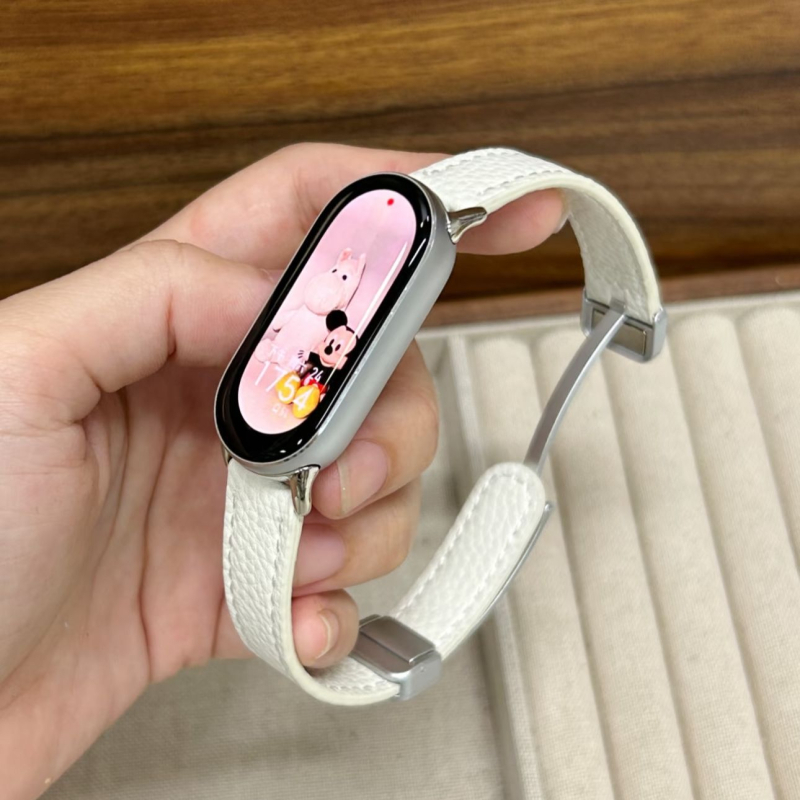 Λουρί ρολογιού από γνήσιο δέρμα με μαγνητικό κούμπωμα – συμβατό με Xiaomi Mi Band 9 και Xiaomi 10/8/NFC ρολόγια, μόδα Forest Wolf