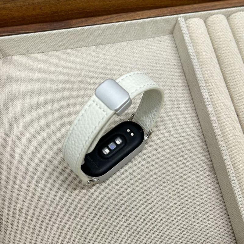 Λουρί ρολογιού από γνήσιο δέρμα με μαγνητικό κούμπωμα – συμβατό με Xiaomi Mi Band 9 και Xiaomi 10/8/NFC ρολόγια, μόδα Forest Wolf