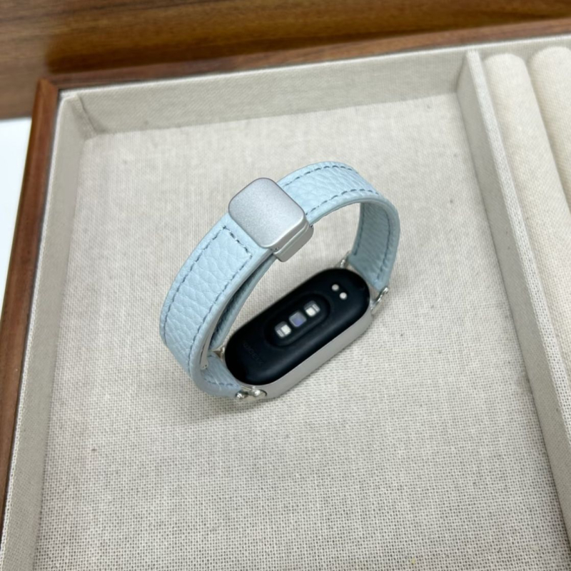 Λουρί ρολογιού από γνήσιο δέρμα με μαγνητικό κούμπωμα – συμβατό με Xiaomi Mi Band 9 και Xiaomi 10/8/NFC ρολόγια, μόδα Forest Wolf