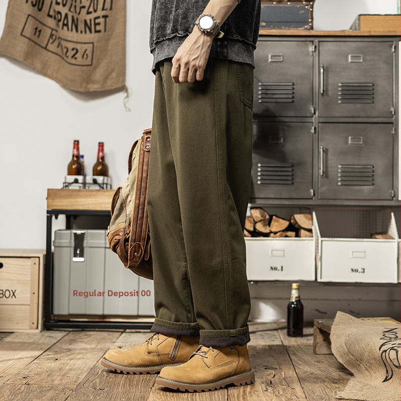 Mindennapi munkaruha nadrág, pamut, egyenes szabás, középmagas derék, cipzár