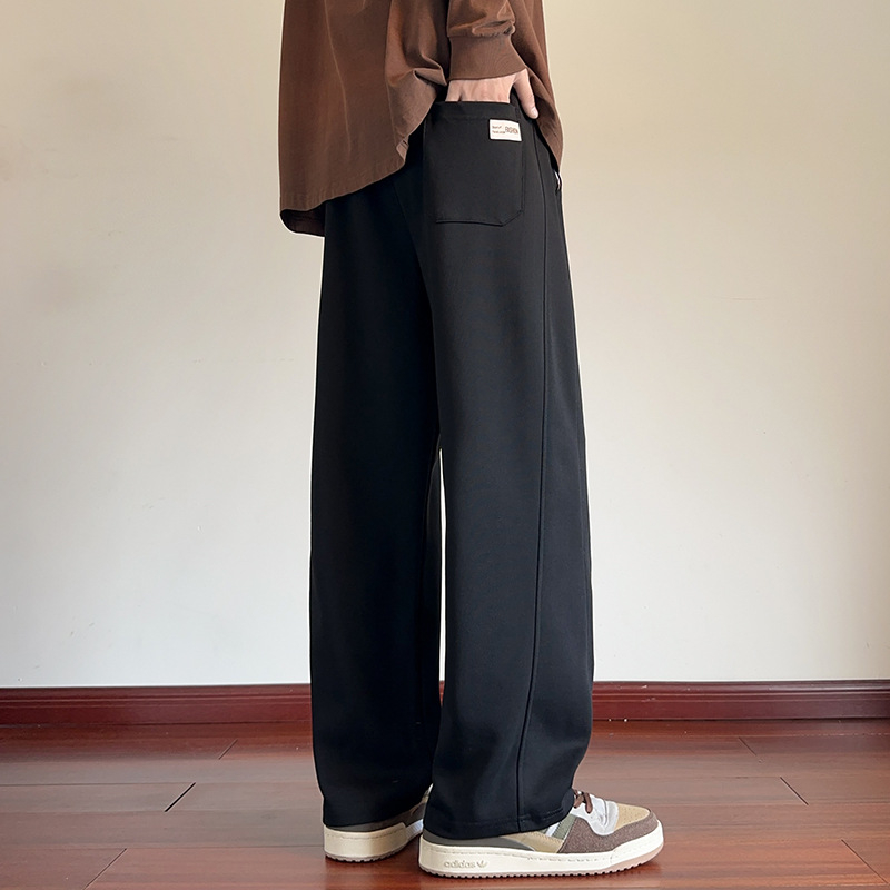 Kényelmes fleece-belepelésű, széles lábú nadrág téli viselethez, 65% pamut, 35% poliészter, középmagas derék