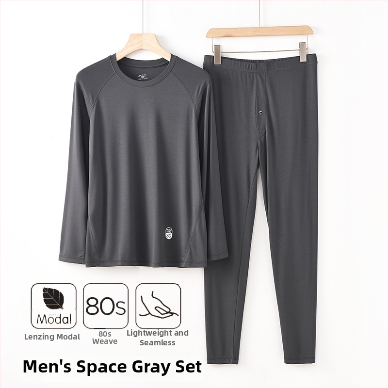 Unisex set termo donjeg rublja od modala za jesen-zimu, 92% modal, 8% spandex, umjerena toplina, težina tkanine 210 g