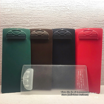 Plastikinis meniu laikiklis su 6 skylėmis užpakalyje, skirtas A5 popieriui, spaustuko dydis 9