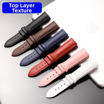 Jinnuo dviejų sluoksnių veršinės odos laikrodžio dirželis adatos rašto tekstūra, atsparus vandeniui ir patvarus, 2024 m. pavasaris