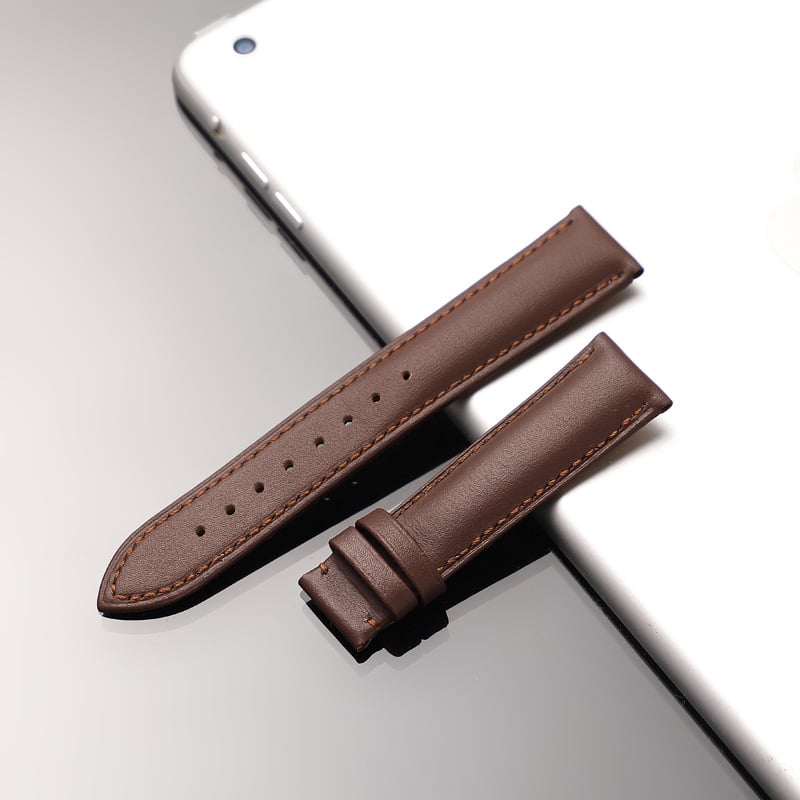 Jinnuo dviejų sluoksnių veršinės odos laikrodžio dirželis adatos rašto tekstūra, atsparus vandeniui ir patvarus, 2024 m. pavasaris