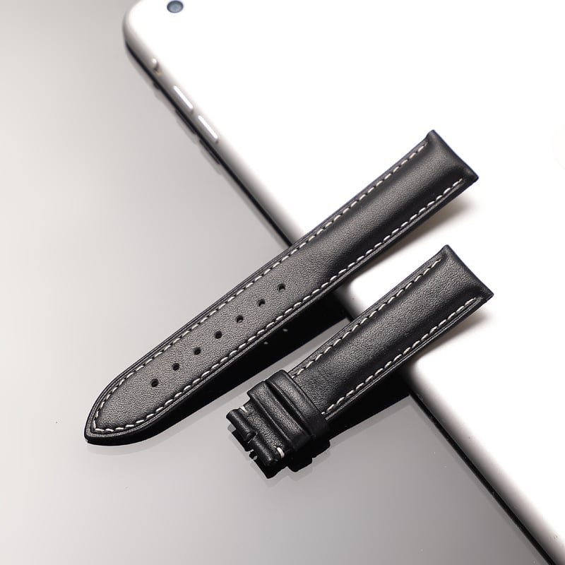 Jinnuo dviejų sluoksnių veršinės odos laikrodžio dirželis adatos rašto tekstūra, atsparus vandeniui ir patvarus, 2024 m. pavasaris