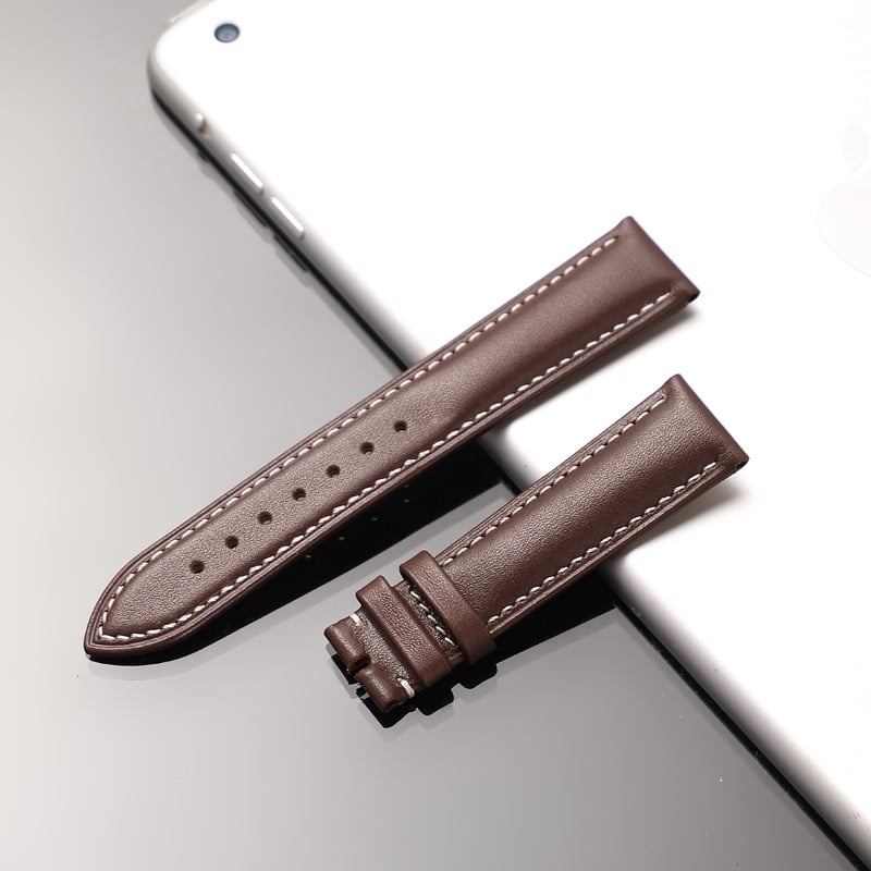 Jinnuo dviejų sluoksnių veršinės odos laikrodžio dirželis adatos rašto tekstūra, atsparus vandeniui ir patvarus, 2024 m. pavasaris