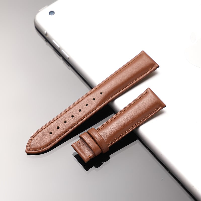 Jinnuo dviejų sluoksnių veršinės odos laikrodžio dirželis adatos rašto tekstūra, atsparus vandeniui ir patvarus, 2024 m. pavasaris