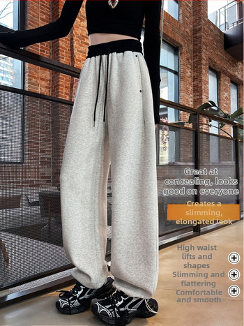 Hangchang No. 1 Teške jesenske pamukaste udobne hlače s 3D krojem, unisex