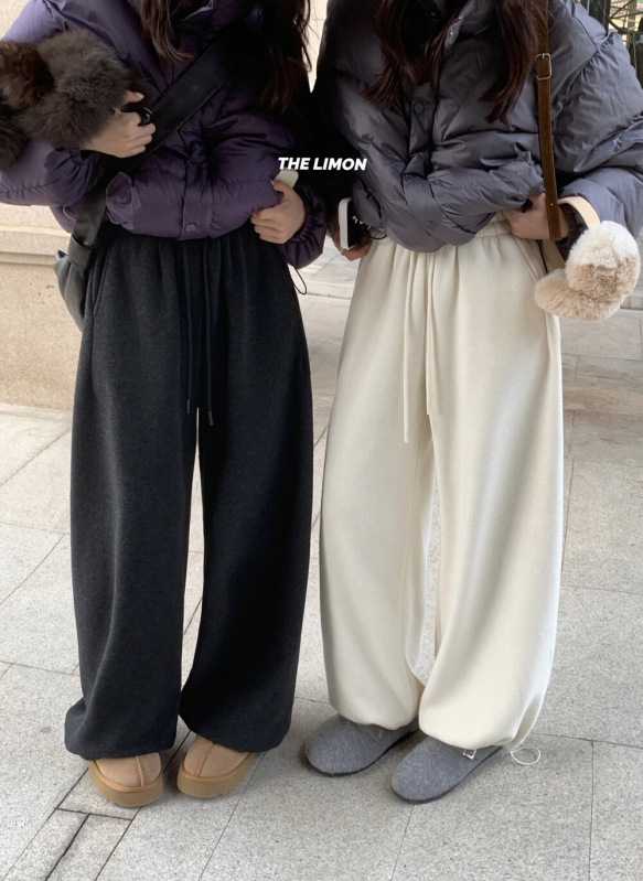 Γυναικείες casual παντελόνες με υψηλή μέση, κορδόνι, επένδυση φλίς, ίσιο κόψιμο, μείγμα πολυεστέρα