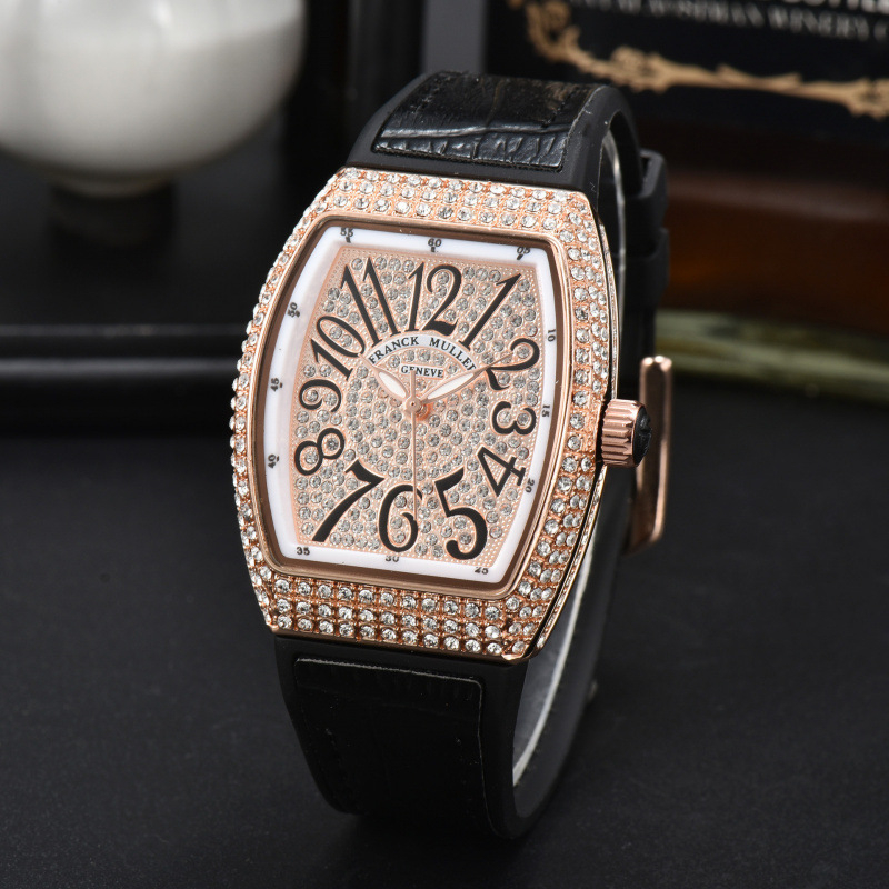 Ceas de damă, formă de butoi, cadran analog cu cifre, curea din oțel inoxidabil, carcasă din aliaj, mișcare cuarț