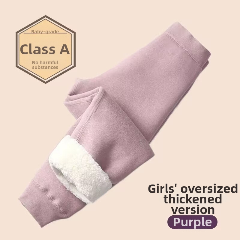 Ziemas bērnu termālās bikses, augsta josta, kokvilna, flīsa odere, 8+ gadu vecuma bērniem