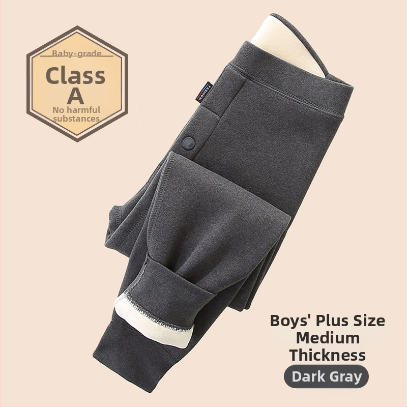 Ziemas bērnu termālās bikses, augsta josta, kokvilna, flīsa odere, 8+ gadu vecuma bērniem