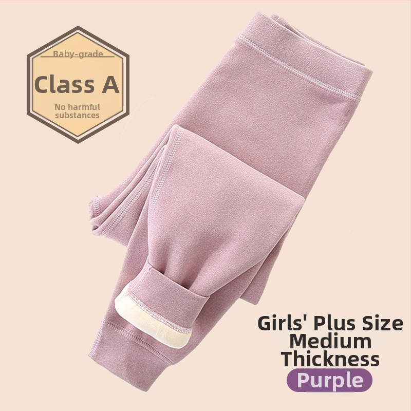 Ziemas bērnu termālās bikses, augsta josta, kokvilna, flīsa odere, 8+ gadu vecuma bērniem