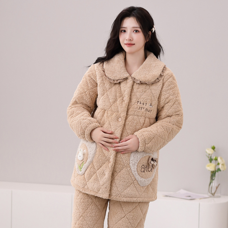 Rasedate piigaama kviltfliisist kardigan ja püksid, pikad varrukad, talveks ekstra paksus