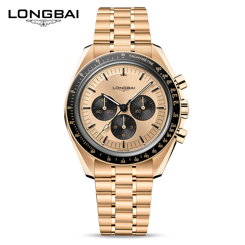 Ceas quartz pentru bărbați - cadran luminos, fereastră transparentă, curea din oțel inoxidabil, rezistență la apă 30M