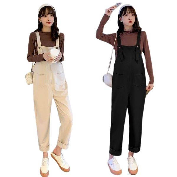 Grūtniecības overalls ar flīsa iekšējo oderi, brīvs piegriezums, vēdera atbalsts, viskozes šķiedra 30–50%, 2025 izdevums