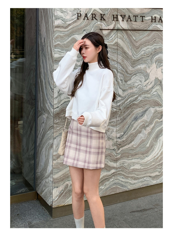 Damski pulover slobodnog kroja s poluvoim ovratnikom, fleece podstava za toplinu, više od 95% pamuka, kratki model