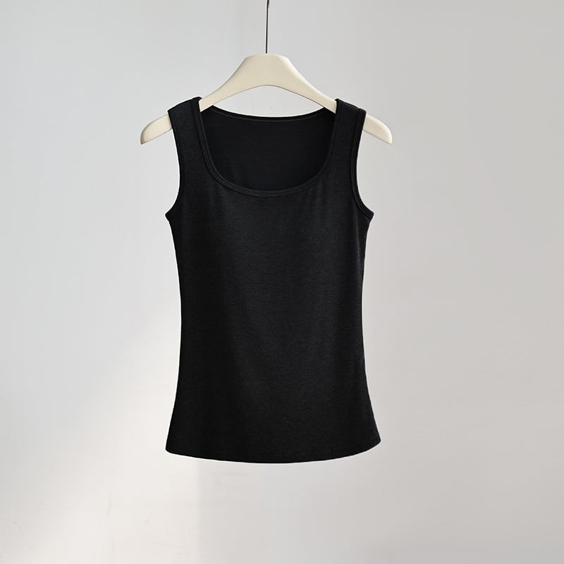 Sieviešu topiņš ar krūšu paliktņiem, U kakla izgriezums, viskozes šķiedra, rudens-ziemas, bez piedurknēm, plakans siluets