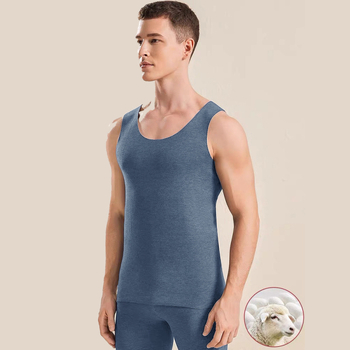 Topli vuneni svilenkasti prsluk, dvostruki melirani materijal, fleece podstava, okrugli ovratnik, debeli materijal 201-250 g/m², 90-95% poliestera.