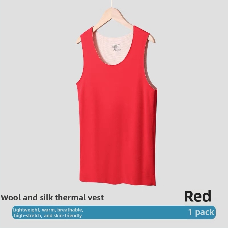 Topli vuneni svilenkasti prsluk, dvostruki melirani materijal, fleece podstava, okrugli ovratnik, debeli materijal 201-250 g/m², 90-95% poliestera.