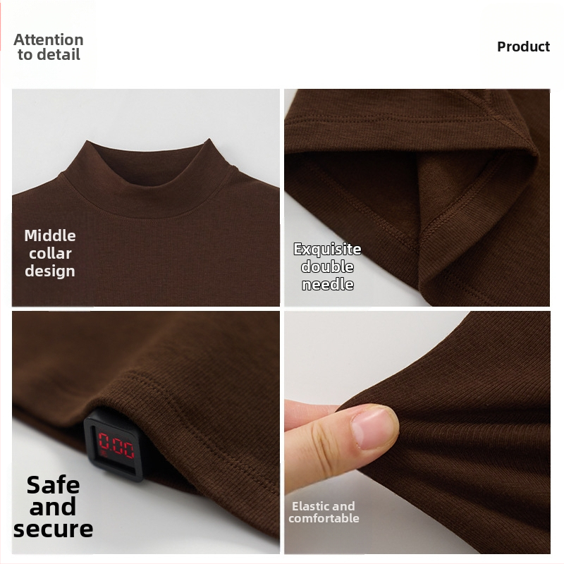 Ženský vlnený termálny základný top s polovičným golierom, dlhé rukávy, hrubý materiál 251–300 g/m², antibakteriálny