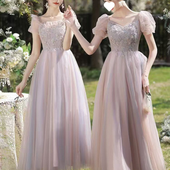 Jaunavedės suknelė, organza su triacetatu, aukštas liemuo, ilgas kirpimas, trumpomis rankovėmis