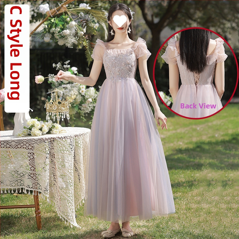 Jaunavedės suknelė, organza su triacetatu, aukštas liemuo, ilgas kirpimas, trumpomis rankovėmis