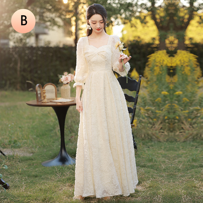 Koszorúslányruha, hosszú ujjú, poliészter, női fazon, ősz 2022