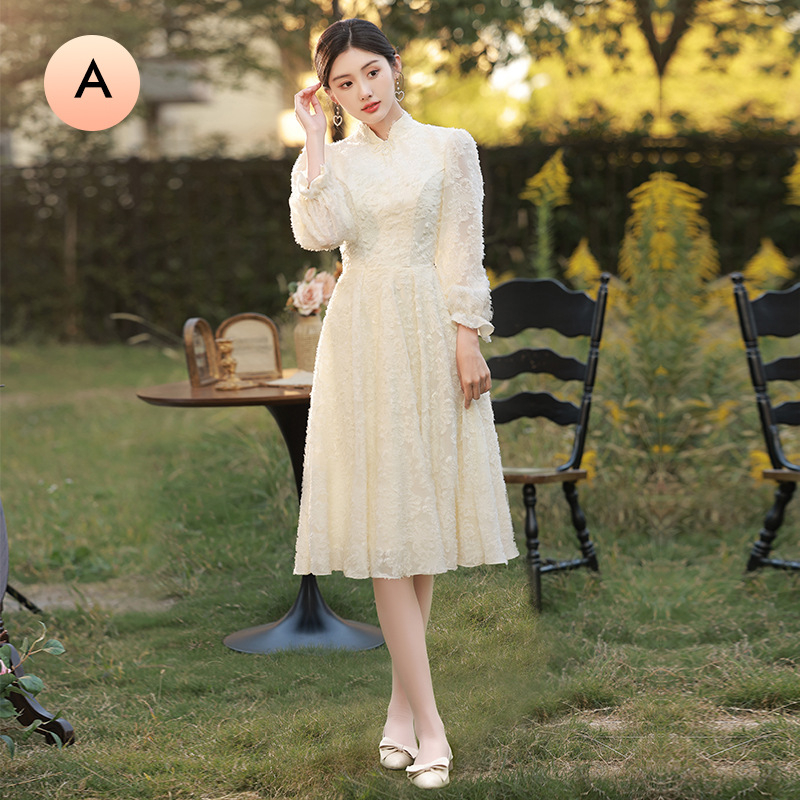 Koszorúslányruha, hosszú ujjú, poliészter, női fazon, ősz 2022