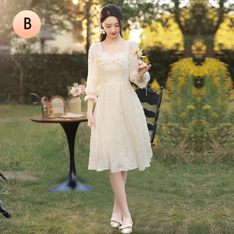 Koszorúslányruha, hosszú ujjú, poliészter, női fazon, ősz 2022