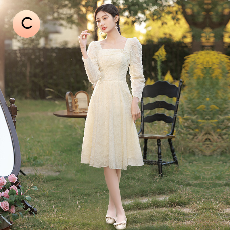 Koszorúslányruha, hosszú ujjú, poliészter, női fazon, ősz 2022