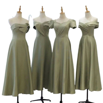 Rochie de domnișoară de onoare din bumbac | 90–95% bumbac | lungime midi | mâneci scurte | vara 2022