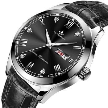 Ceas bărbătesc cu cadran mare, mișcare cuarț, rezistență la apă 30M, afișaj luminos, calendar