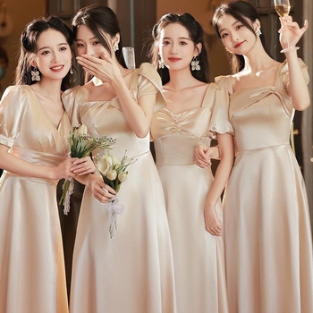 Pamergos suknelė satino, vasara 2022, pagrindinis audinys poliesteris 70–80%, antrasis audinys ≤30%, aukštos klasės