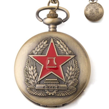 Ceas de buzunar Parkson cu 12 zodii, stil antic, mișcare quartz, carcasă din aliaj, rezistent la apă 10 m