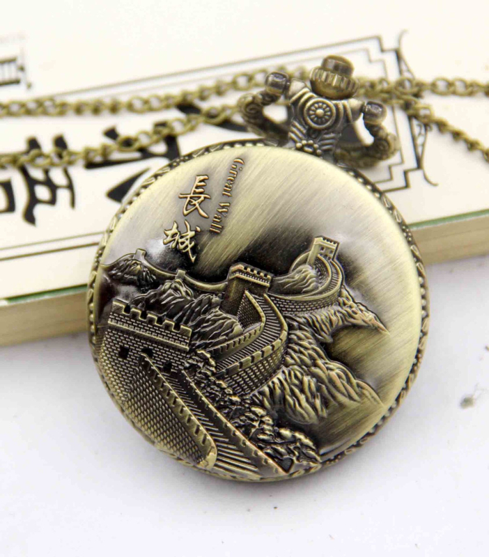 Ceas de buzunar Parkson cu 12 zodii, stil antic, mișcare quartz, carcasă din aliaj, rezistent la apă 10 m