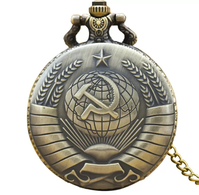 Ceas de buzunar Parkson cu 12 zodii, stil antic, mișcare quartz, carcasă din aliaj, rezistent la apă 10 m