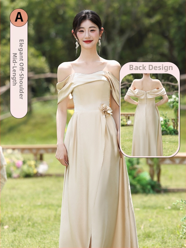 Pamergės suknelė šviežio ir saldaus stiliaus, be rankovių, juosmens linija viduryje, Mercerizuotas poliesterio audinys